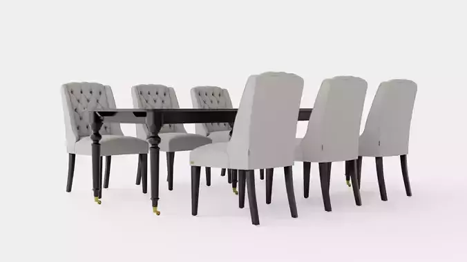 Modus black with Venice chair sand Dining Set