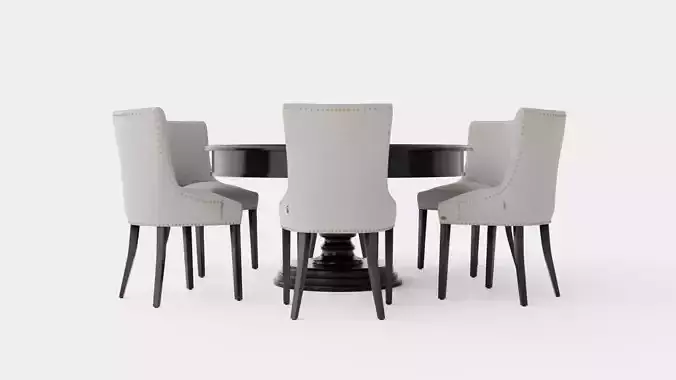 Cardiff black with Hudson chair sand Dining Set