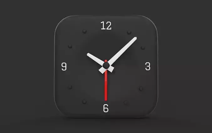 clock icon  3D model