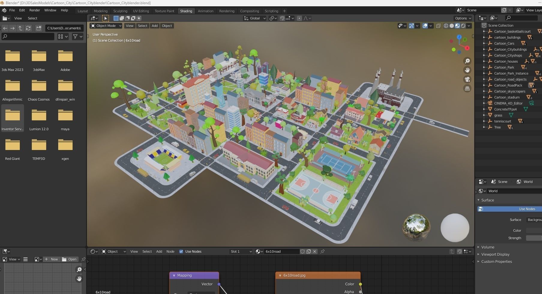 Cartoon City 3D model_41