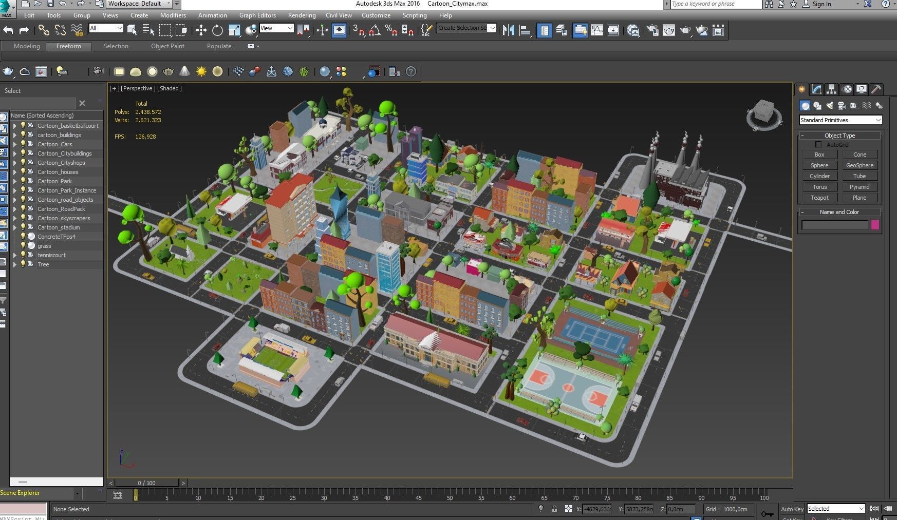 Cartoon City 3D model_40