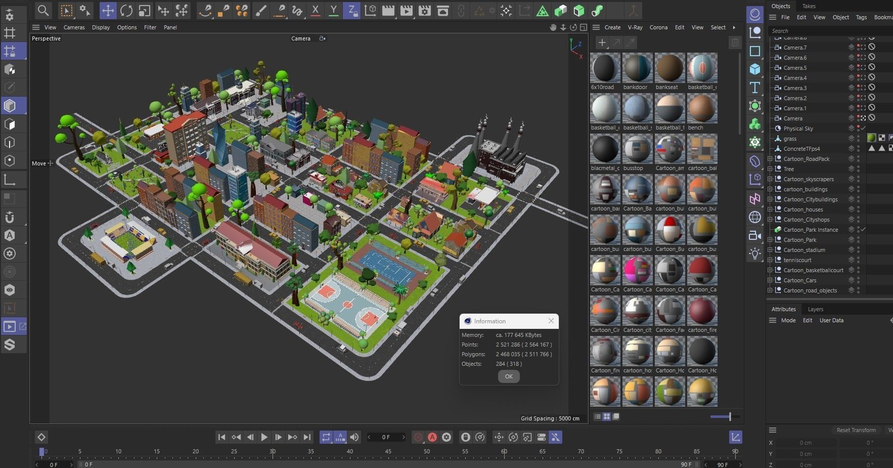 Cartoon City 3D model_38