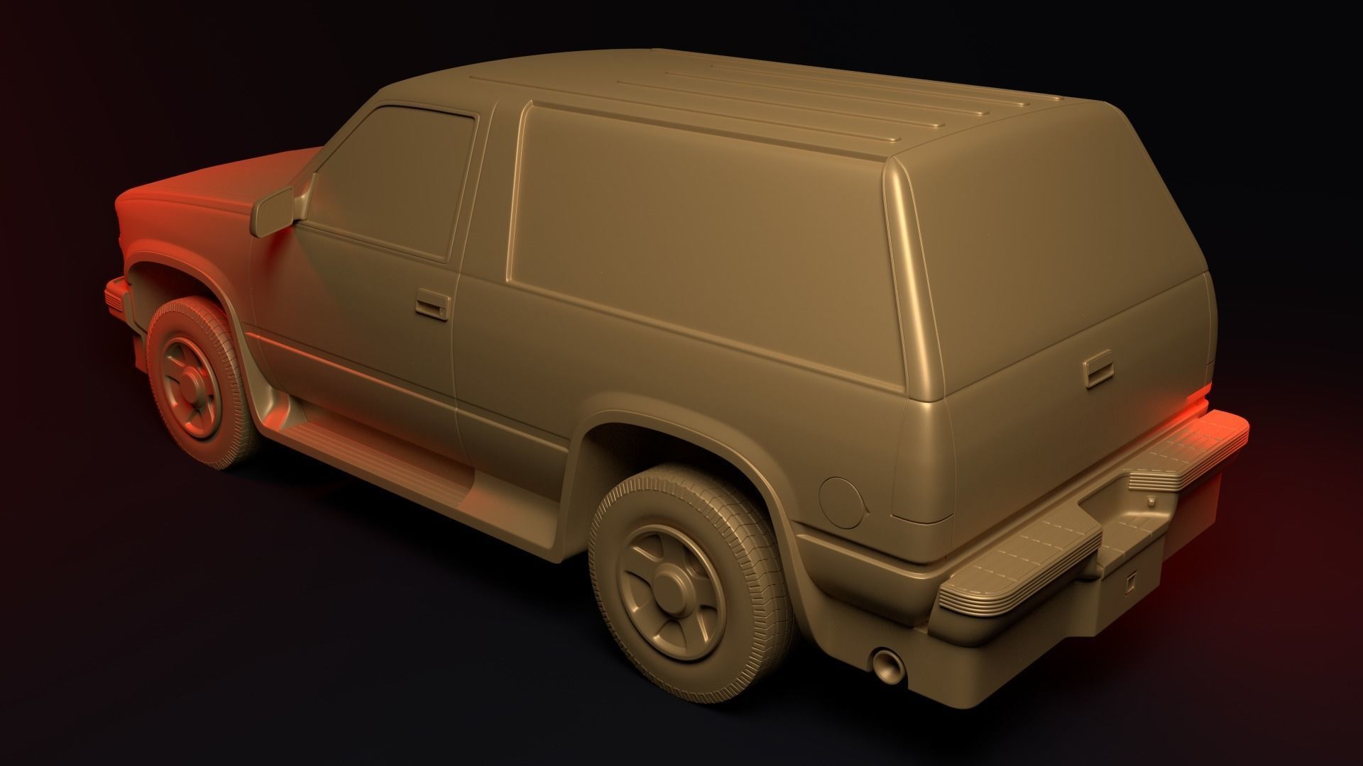 Chevrolet Tahoe I 3 door toy 3D print model_3