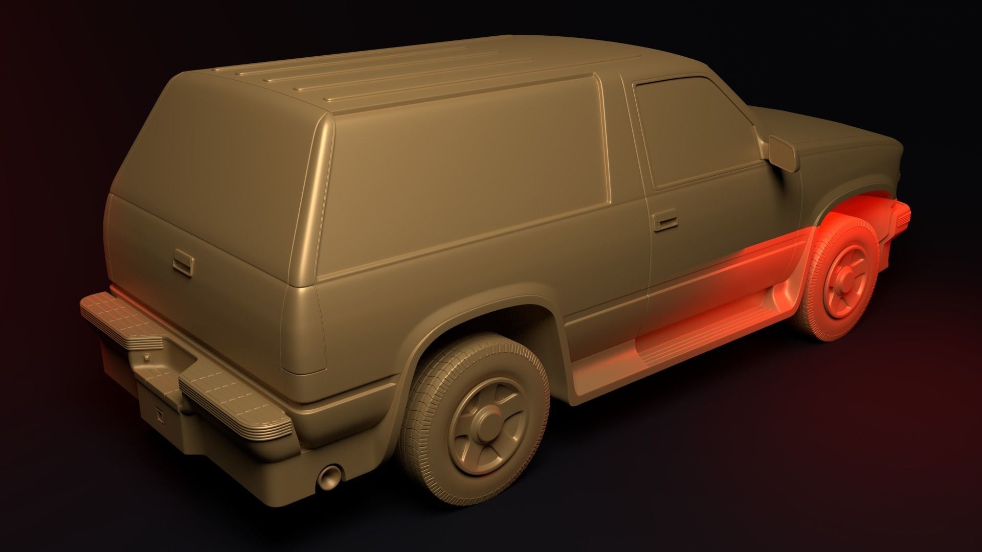 Chevrolet Tahoe I 3 door toy 3D print model_2