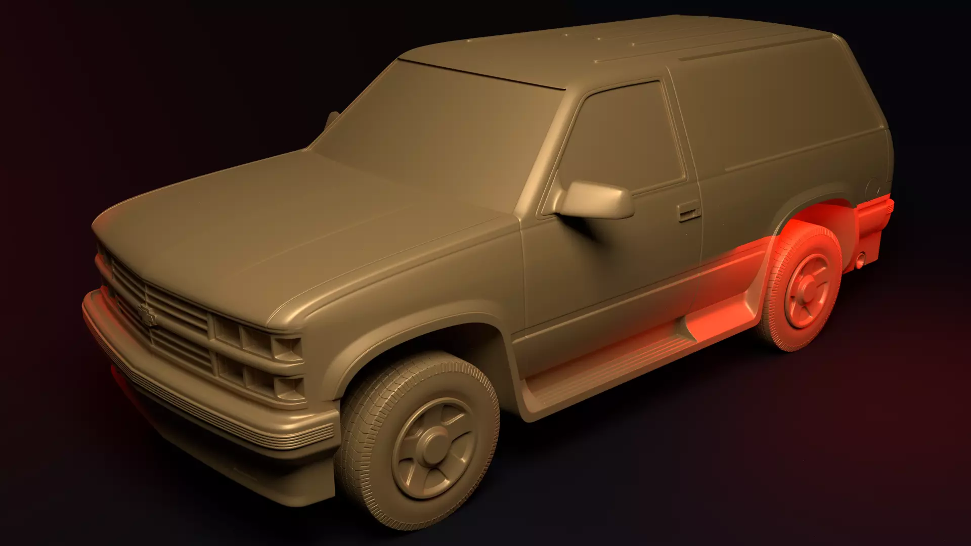 Chevrolet Tahoe I 3 door toy 3D print model_0