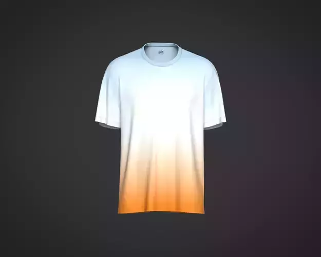 Mens Basic T-shirt Ombre Effect