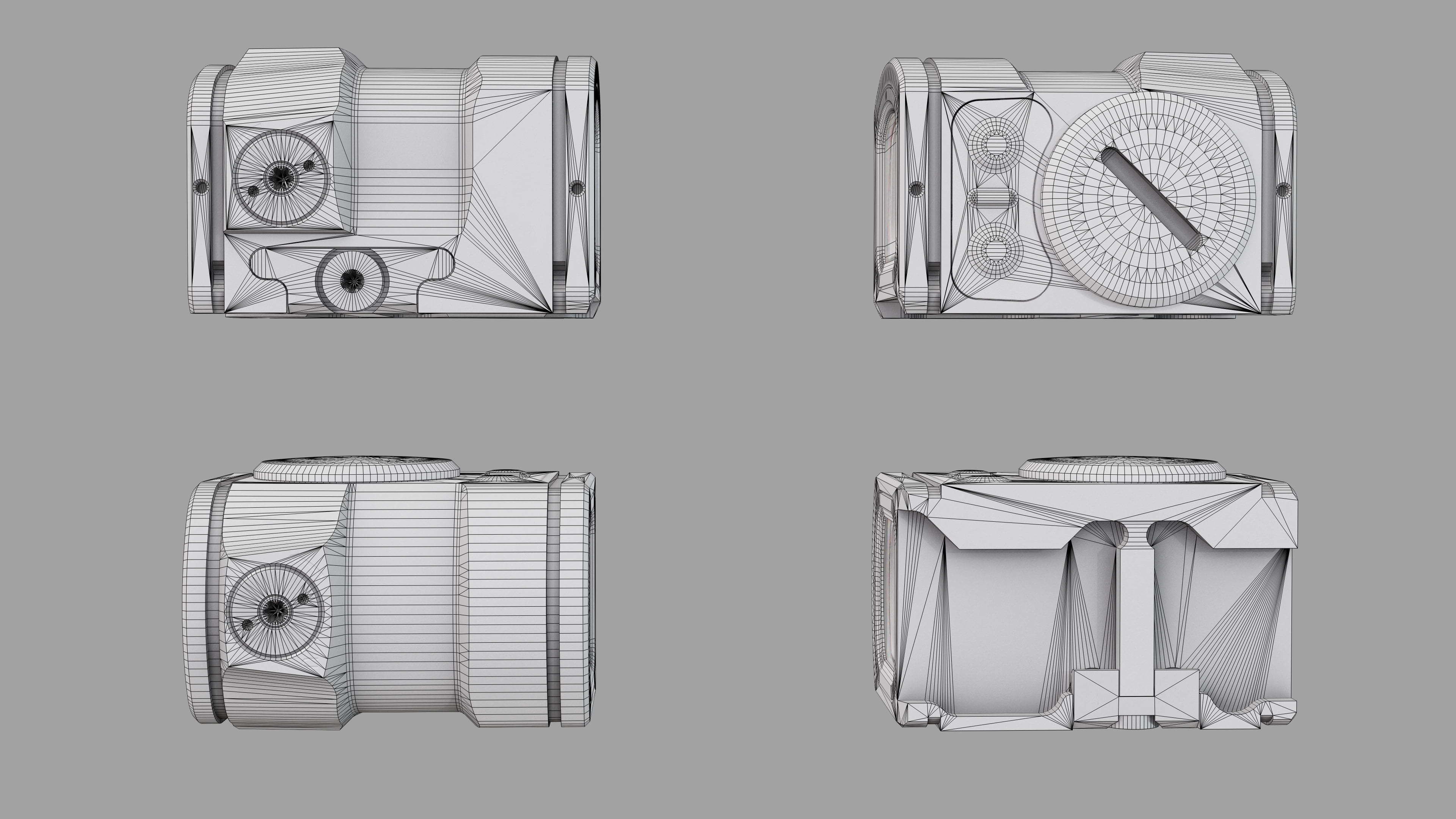 Aimpoint ACRO P 2 Low-poly 3D model_5