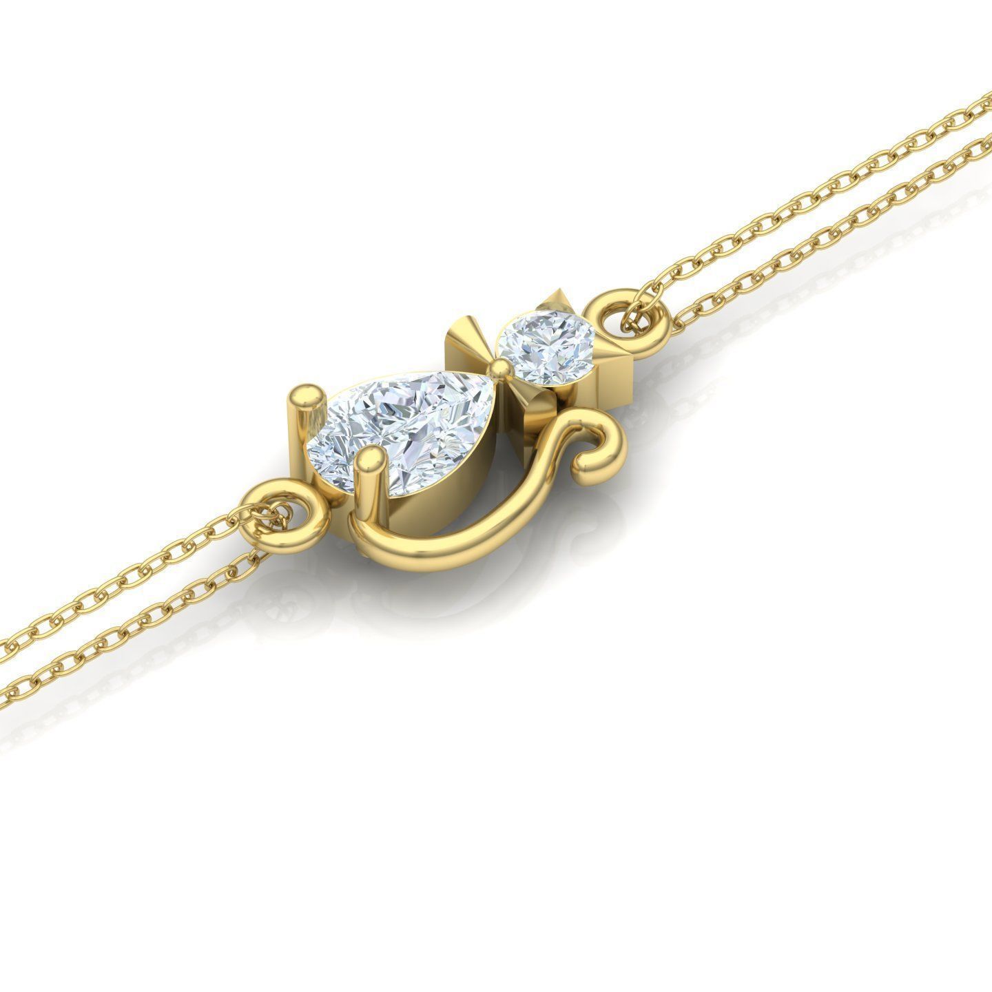 Cat Bracelet 01 3D print model_3