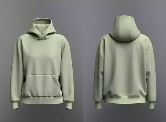 Loose Fit Set-In Sleeve Hoodie 