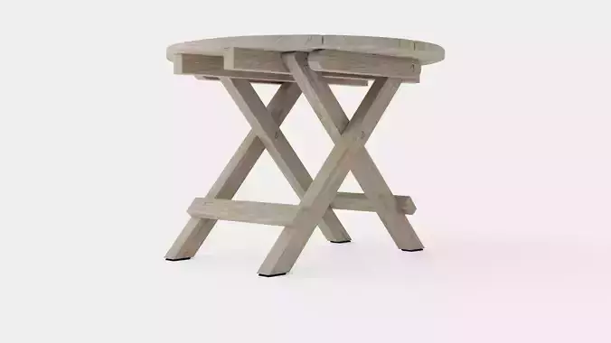 Vintage side table charcoal round