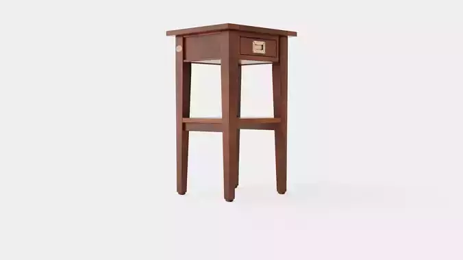 Sleepville side table rich brown