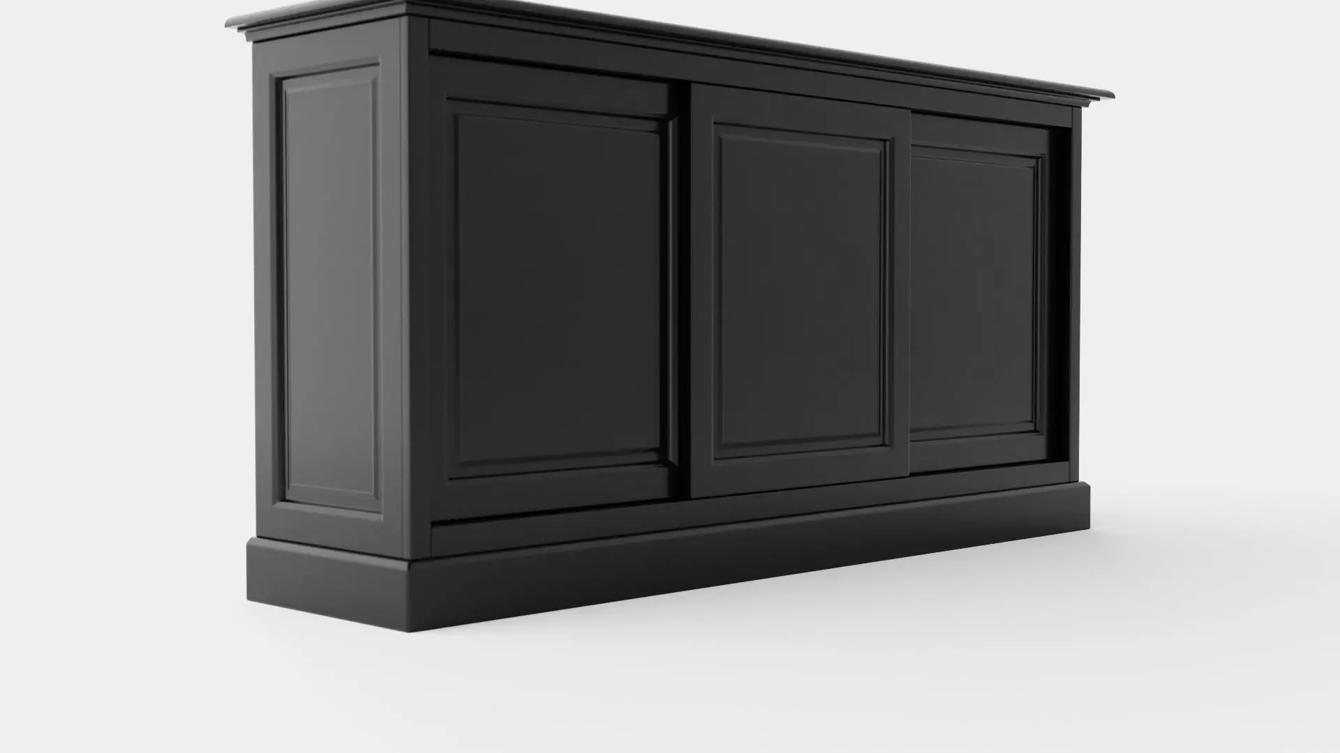 Marthas sideboard black Low-poly 3D model_0