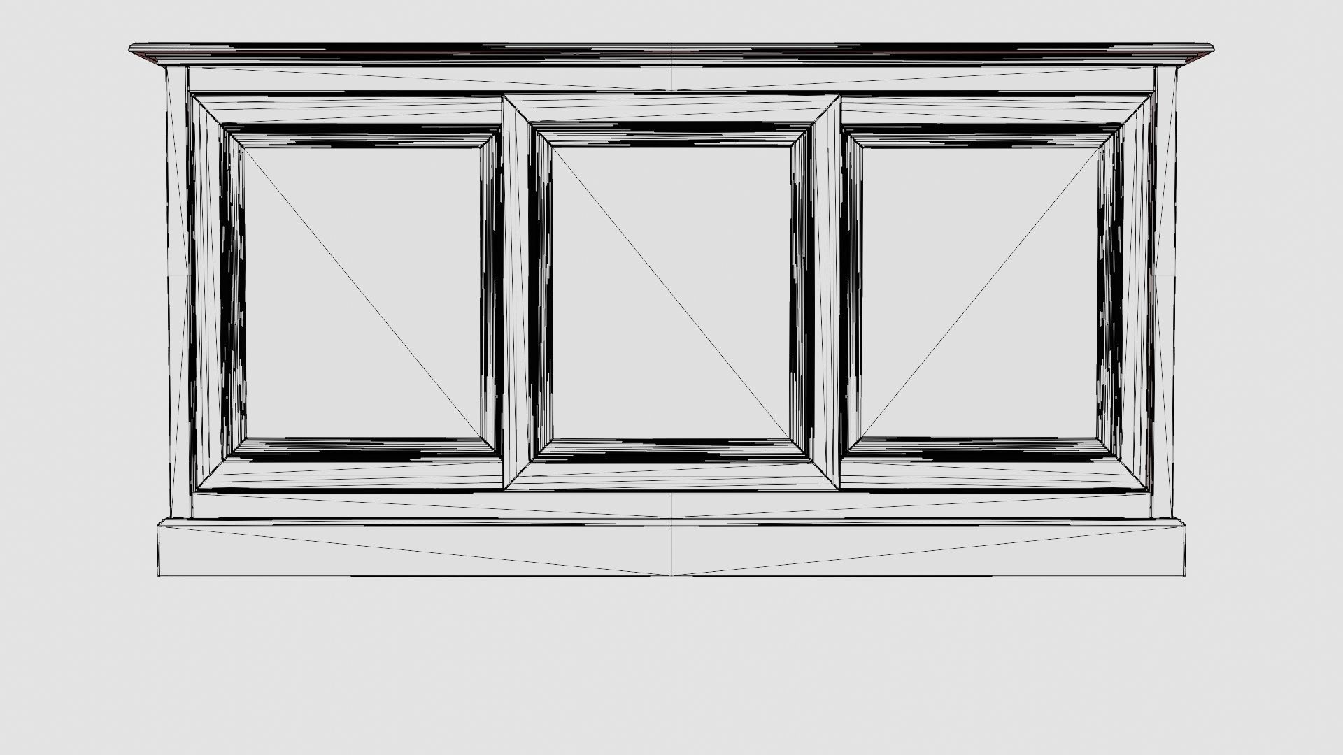 Marthas sideboard black Low-poly 3D model_6