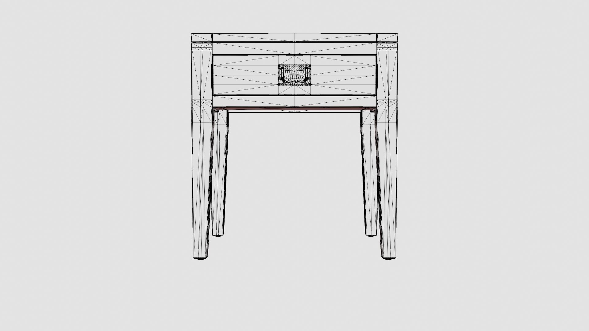 Fairfield side table wenge Low-poly 3D model_6