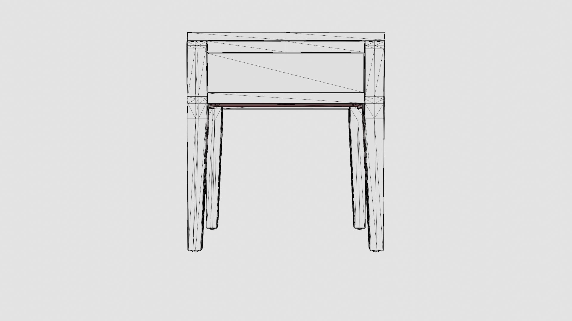 Fairfield side table wenge Low-poly 3D model_8