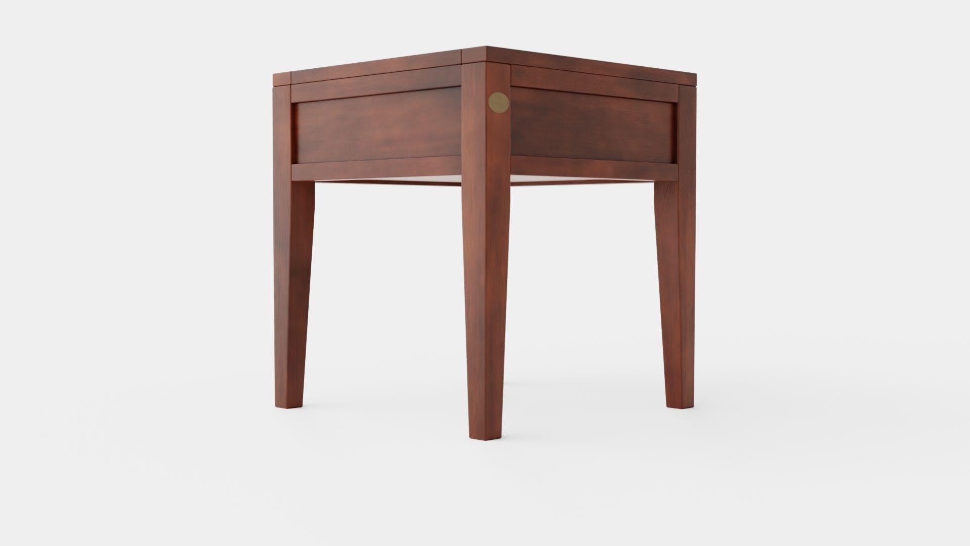 Fairfield side table rich brown Low-poly 3D model_3