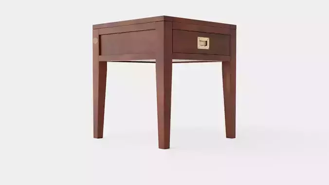 Fairfield side table rich brown