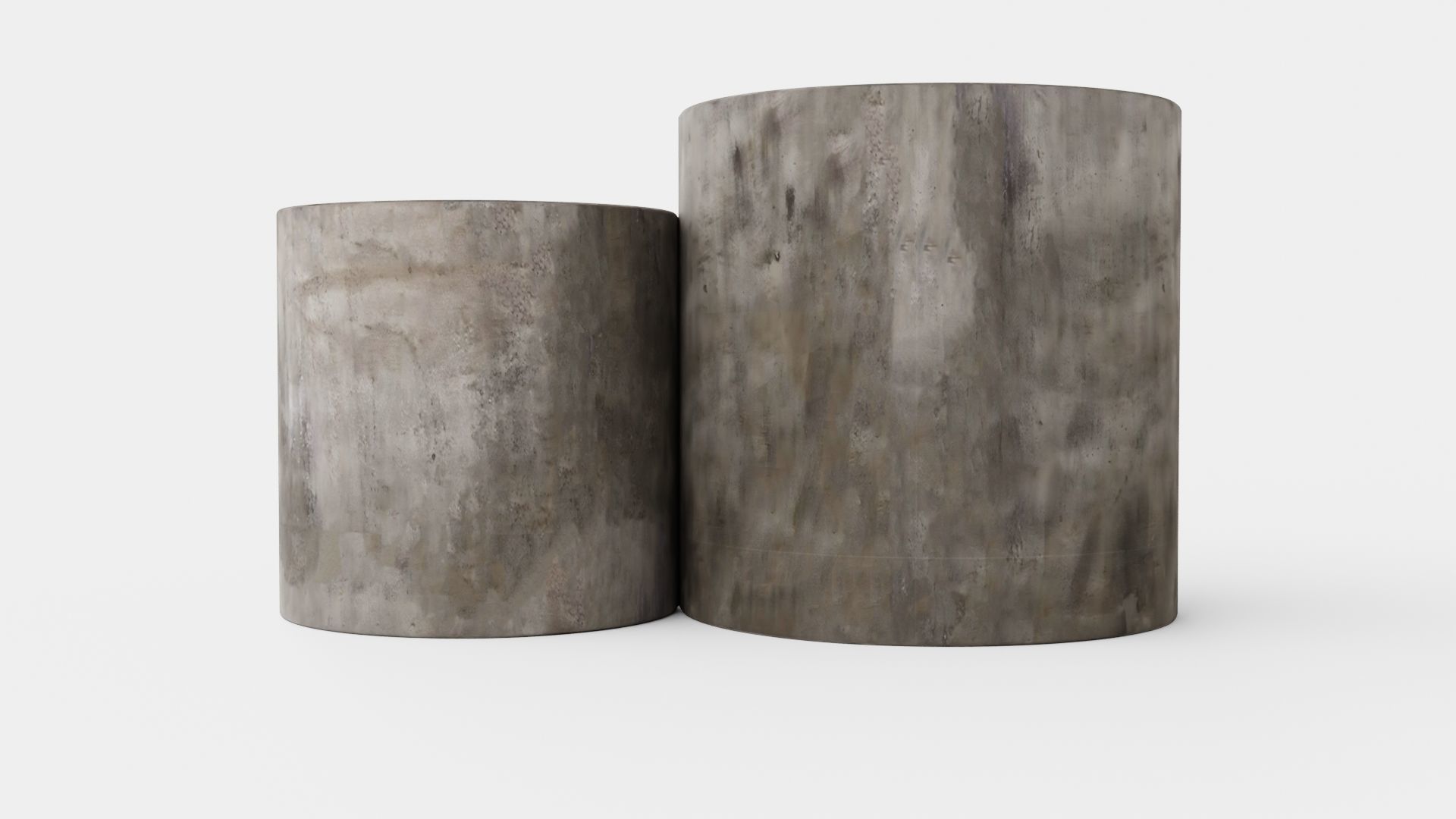 Doloma side table grey 2-set Low-poly 3D model_1