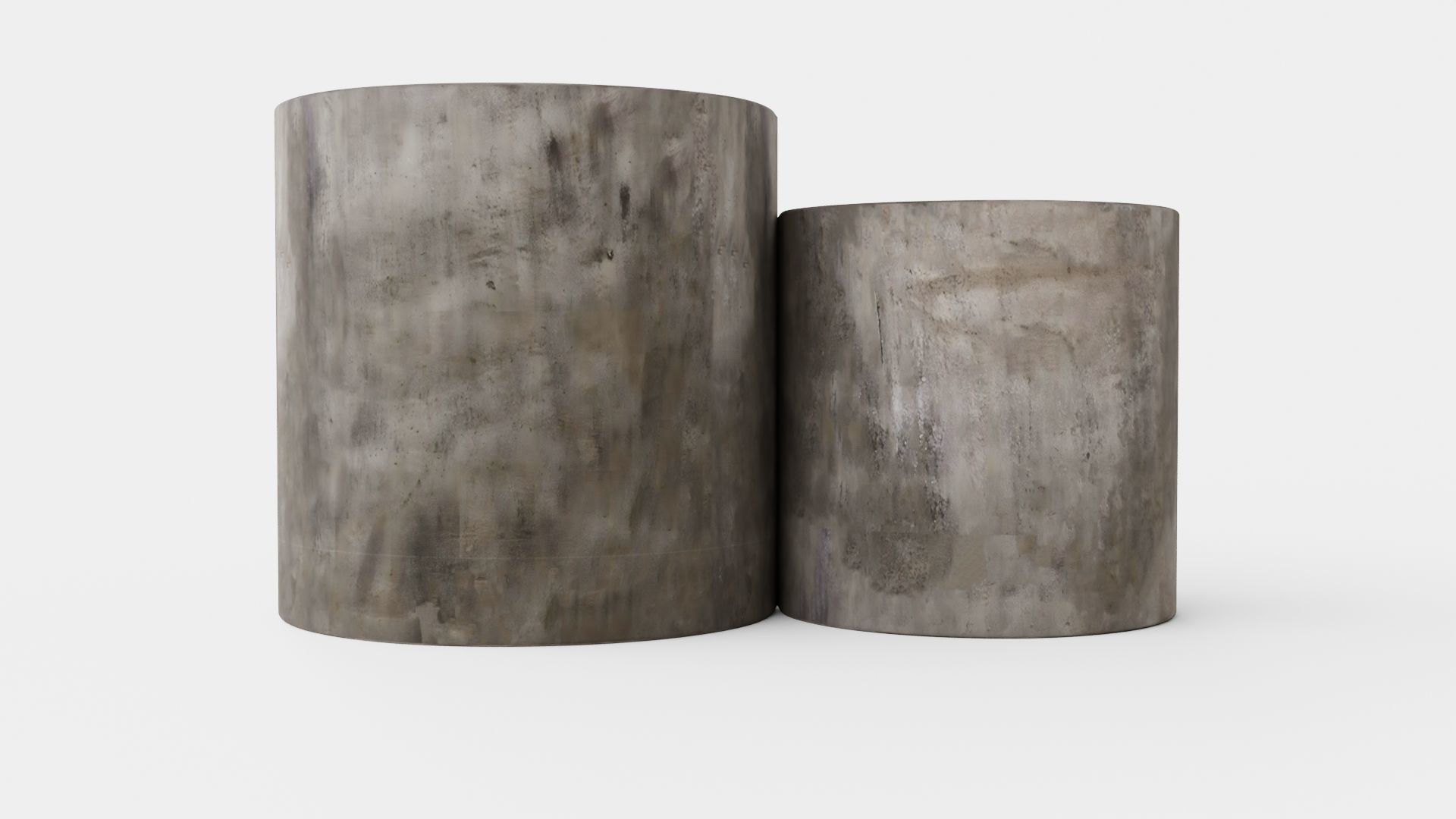 Doloma side table grey 2-set Low-poly 3D model_4