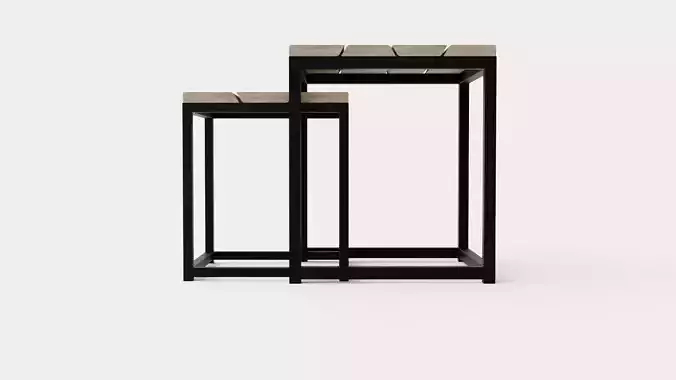 Anson side table charcoal square 2-set