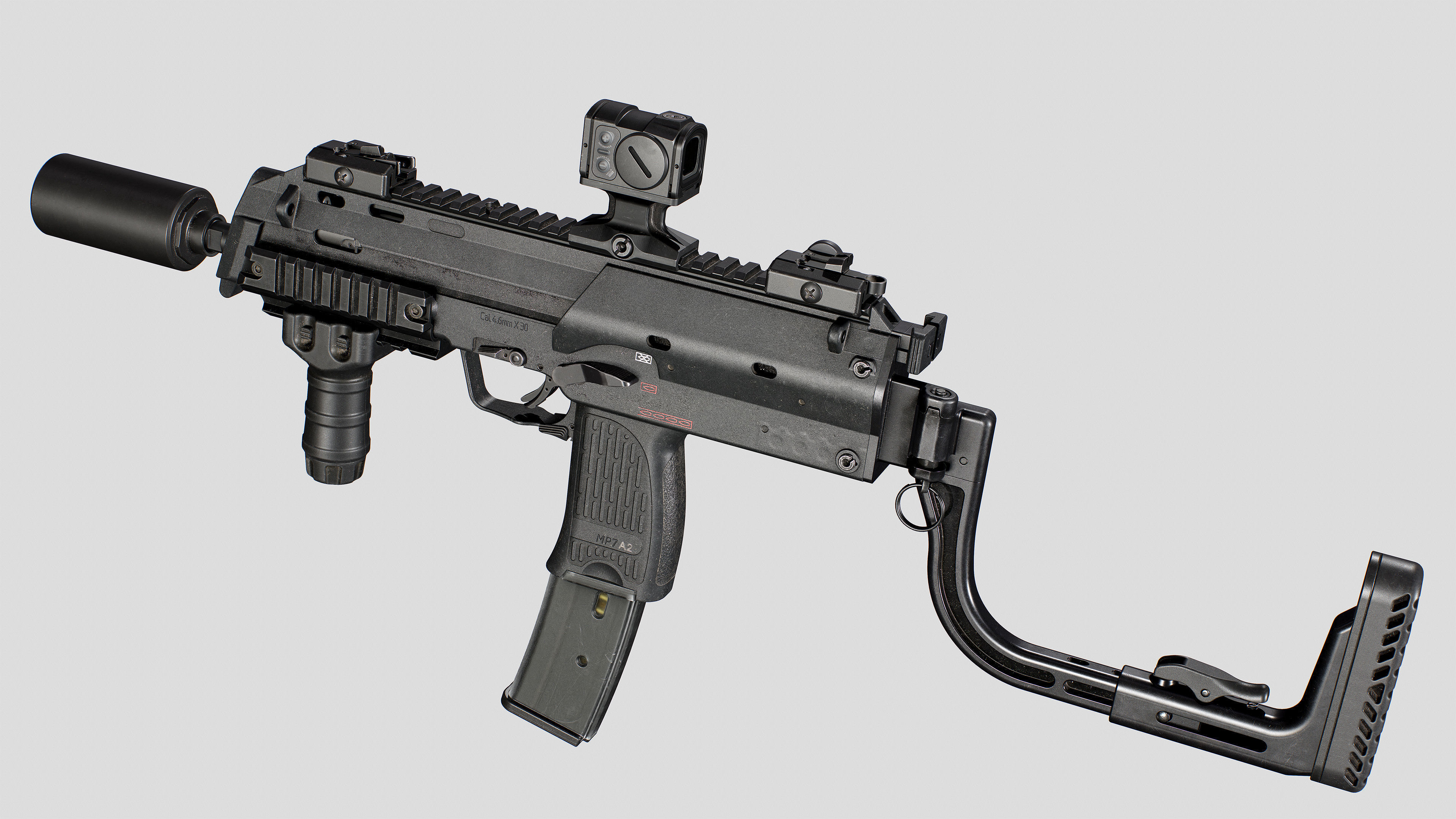 HK MP7 A2 Low-poly 3D model_7