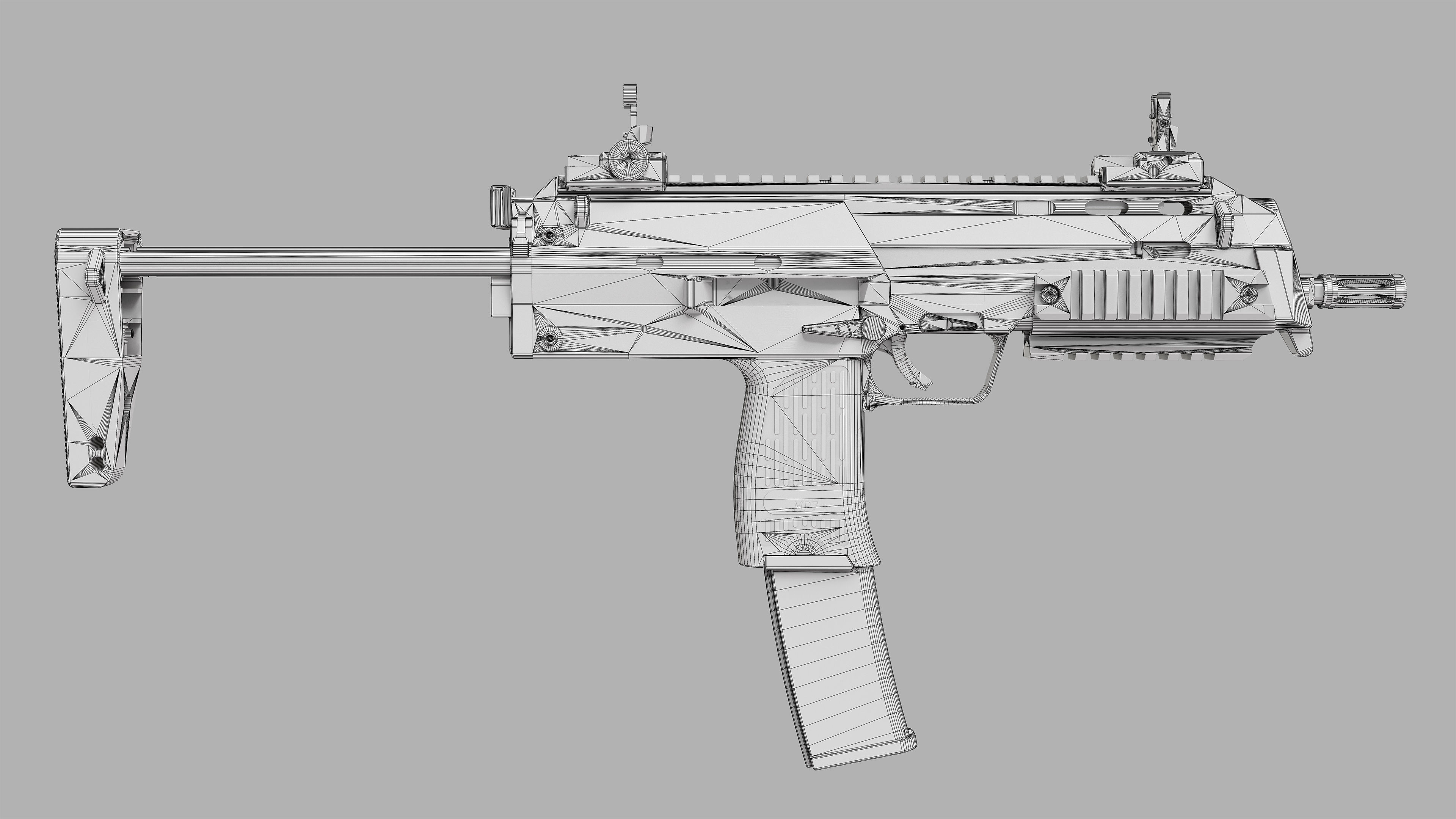 HK MP7 A2 Low-poly 3D model_18