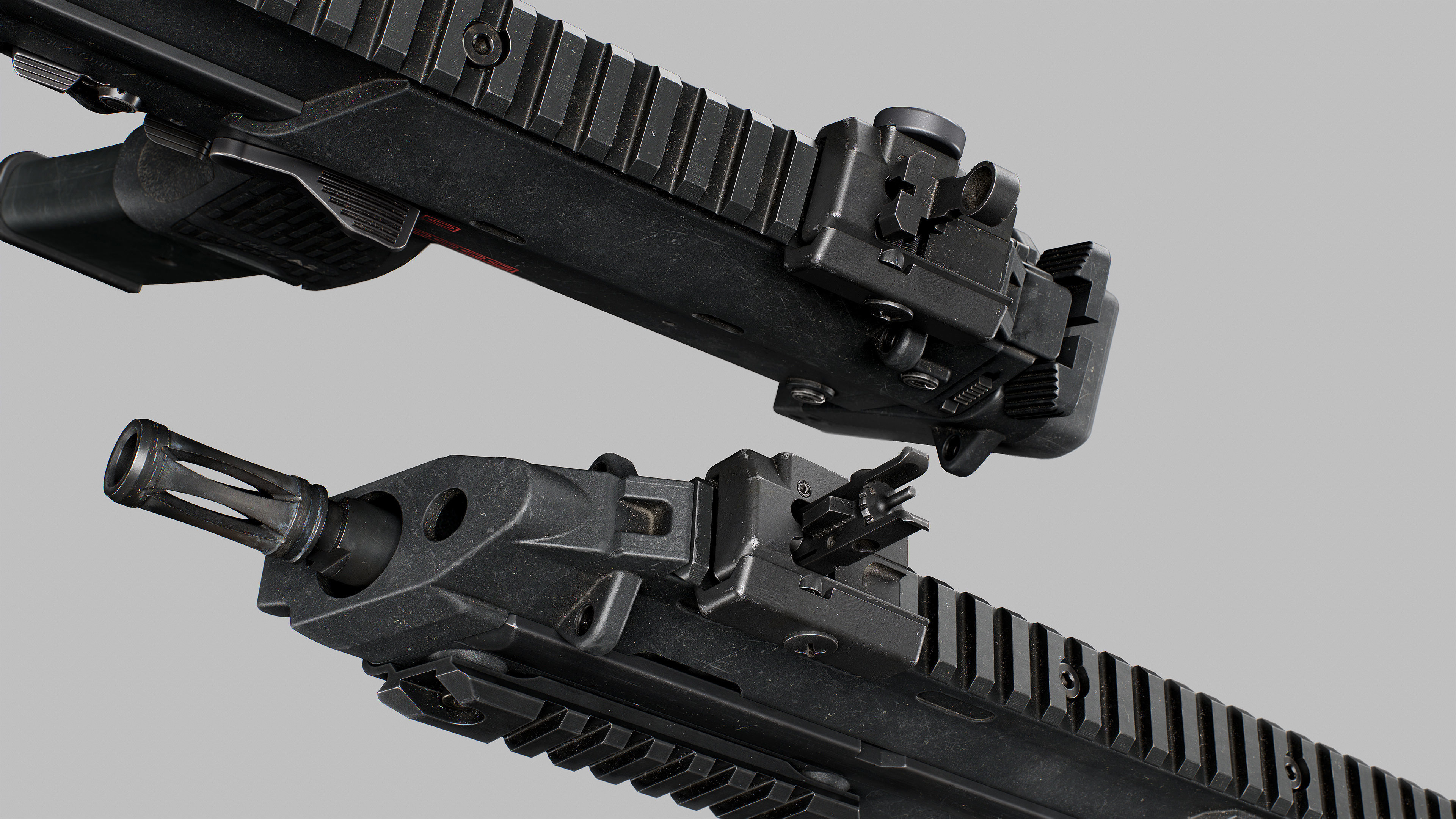 HK MP7 A2 Low-poly 3D model_11