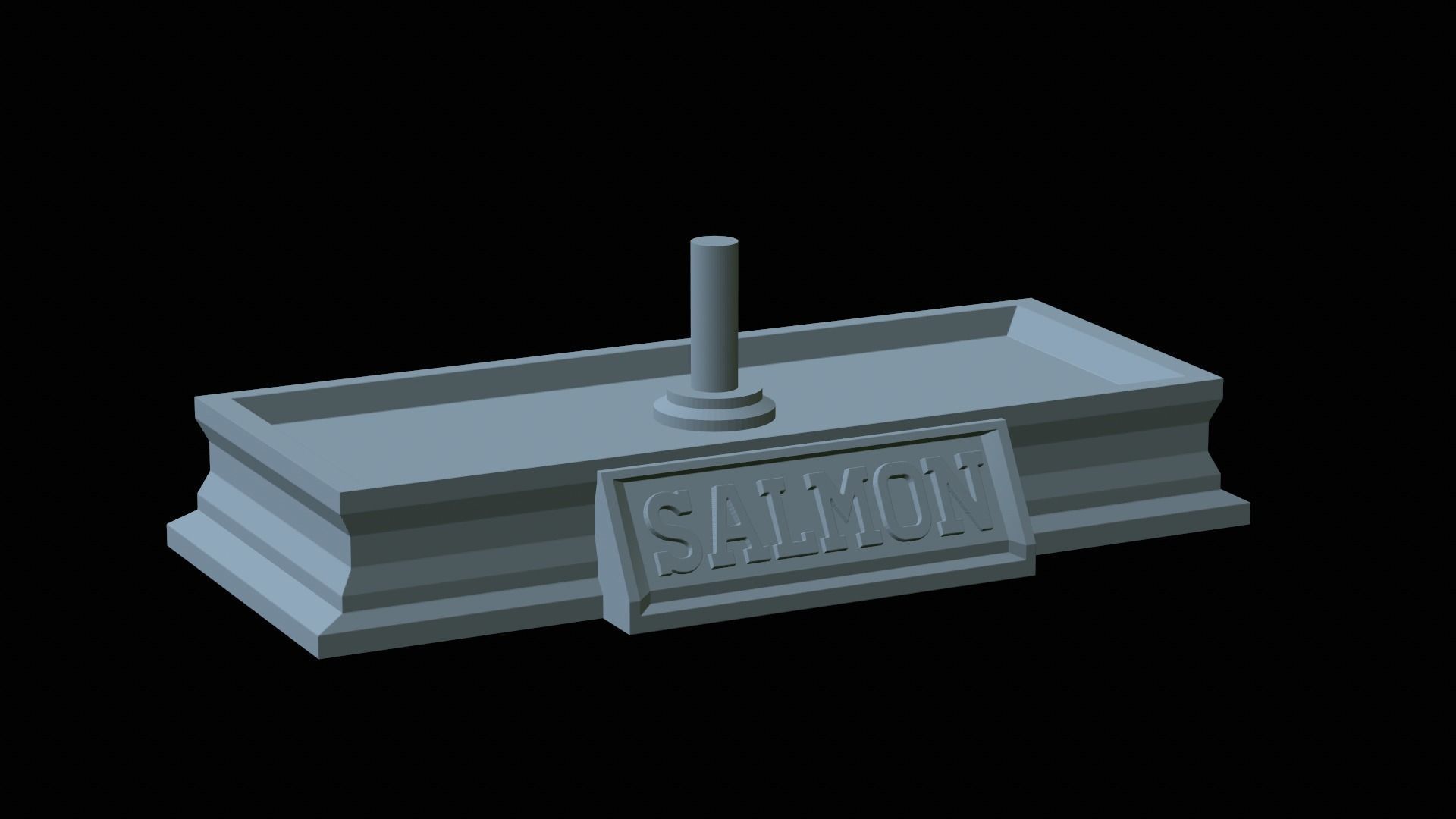 Atlantic salmon fish statue detailed texture  3D print model_24