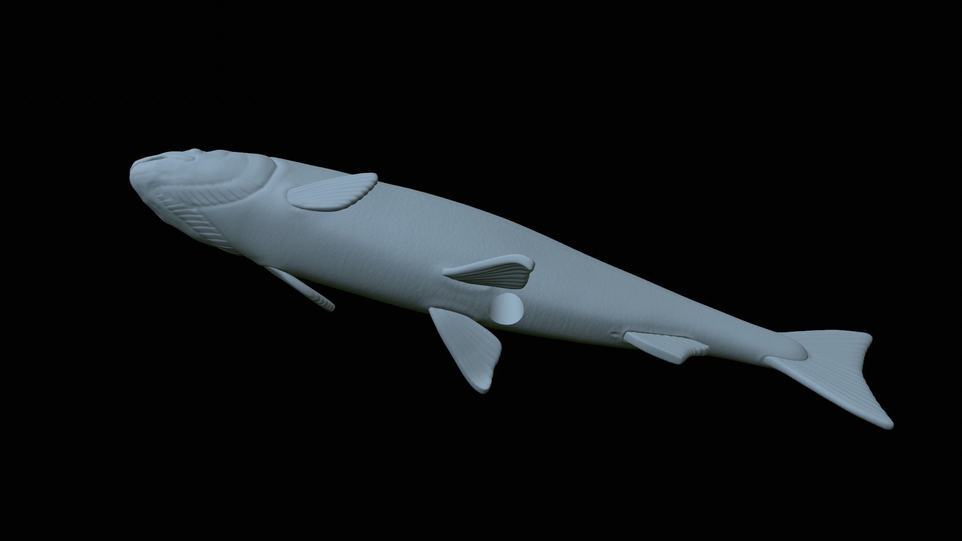 Atlantic salmon fish statue detailed texture  3D print model_22