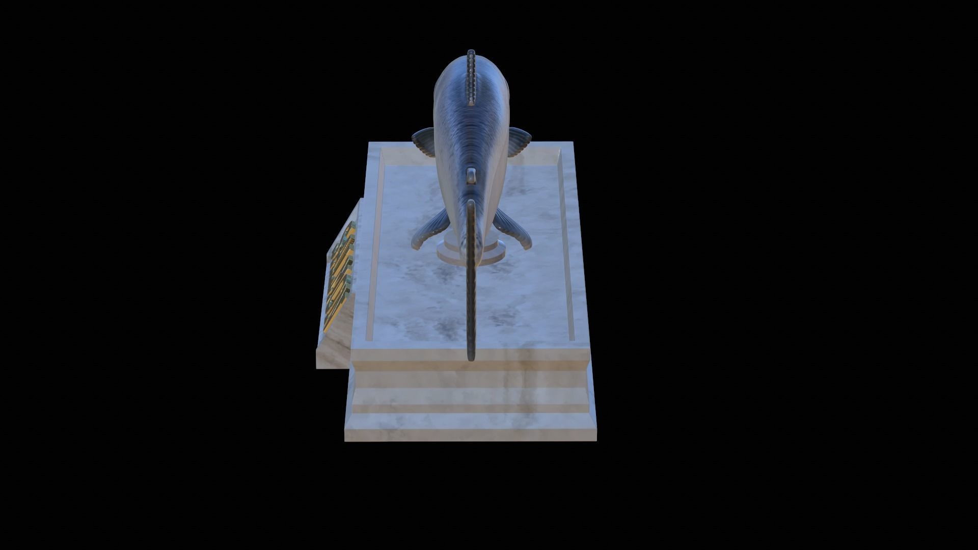 Atlantic salmon fish statue detailed texture  3D print model_5