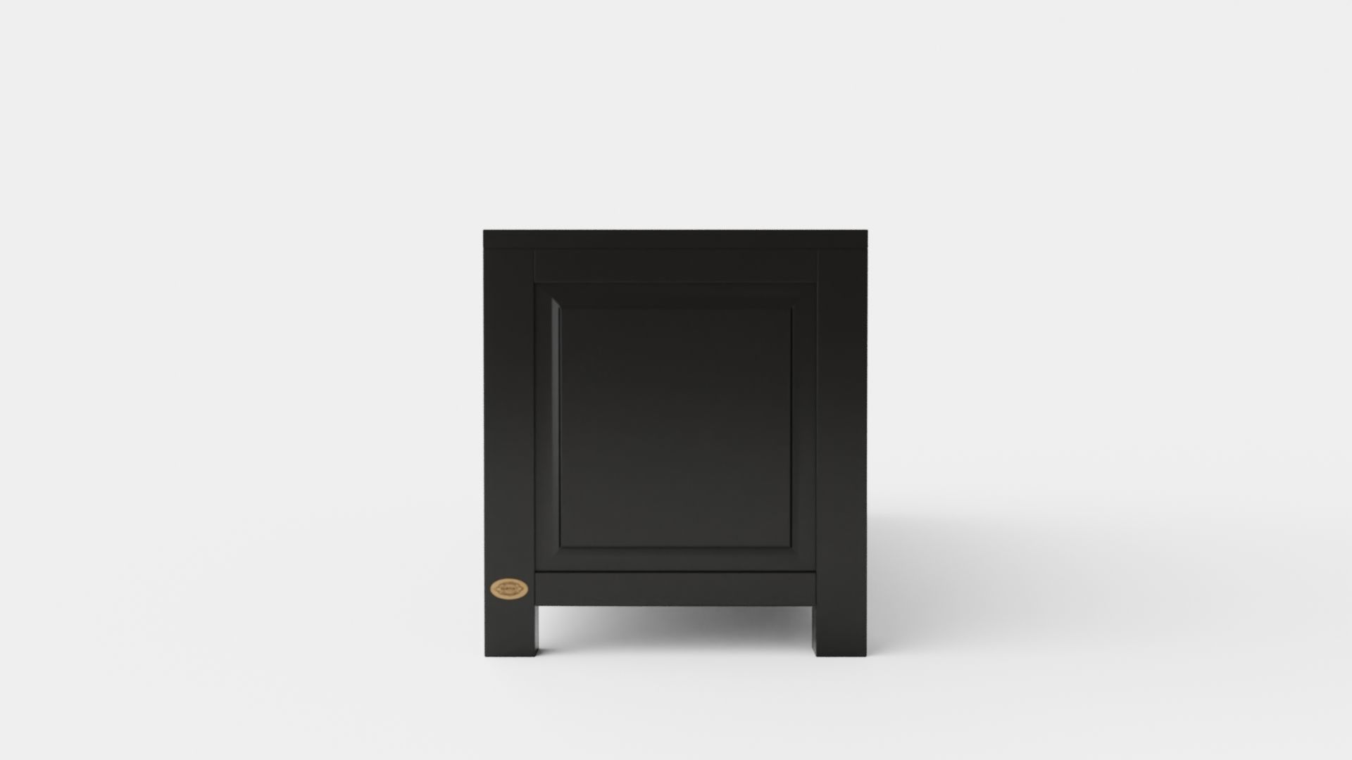 Niantic media bench black Low-poly 3D model_2