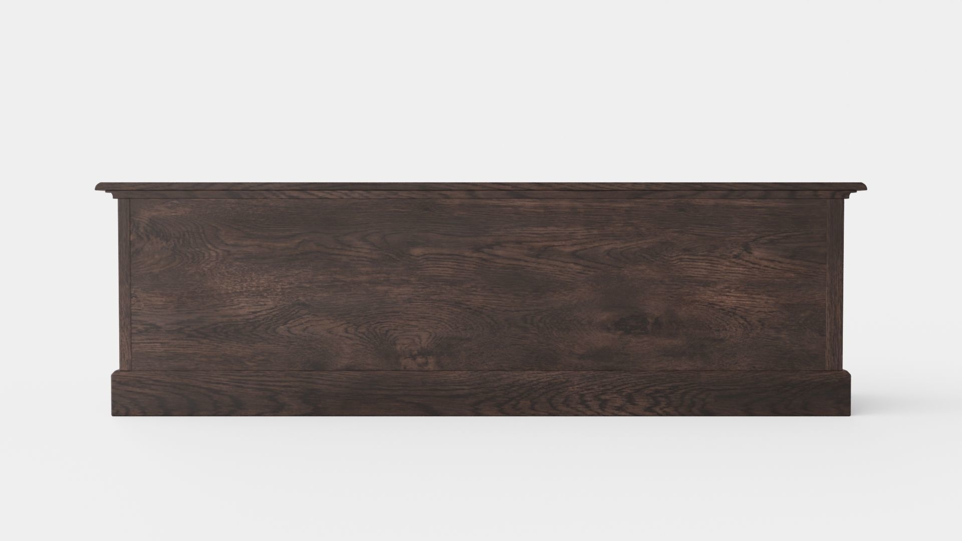 Montauk media bench wenge Low-poly 3D model_4