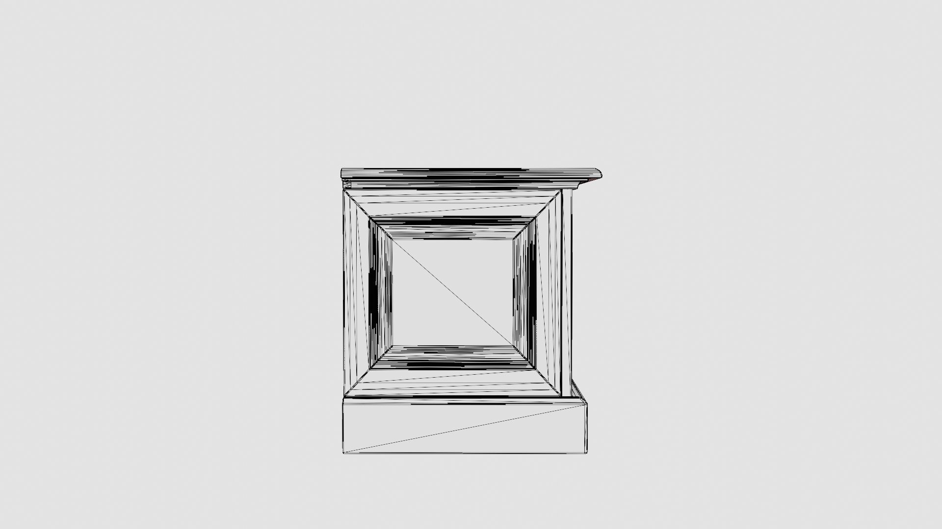 Montauk media bench wenge Low-poly 3D model_8