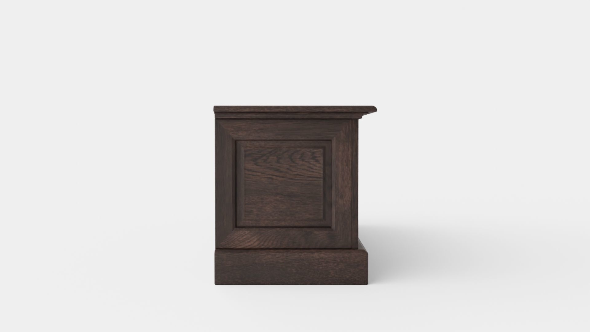 Montauk media bench wenge Low-poly 3D model_2