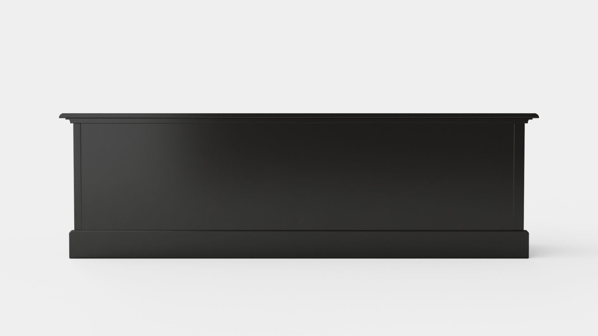 Montauk media bench black Low-poly 3D model_4