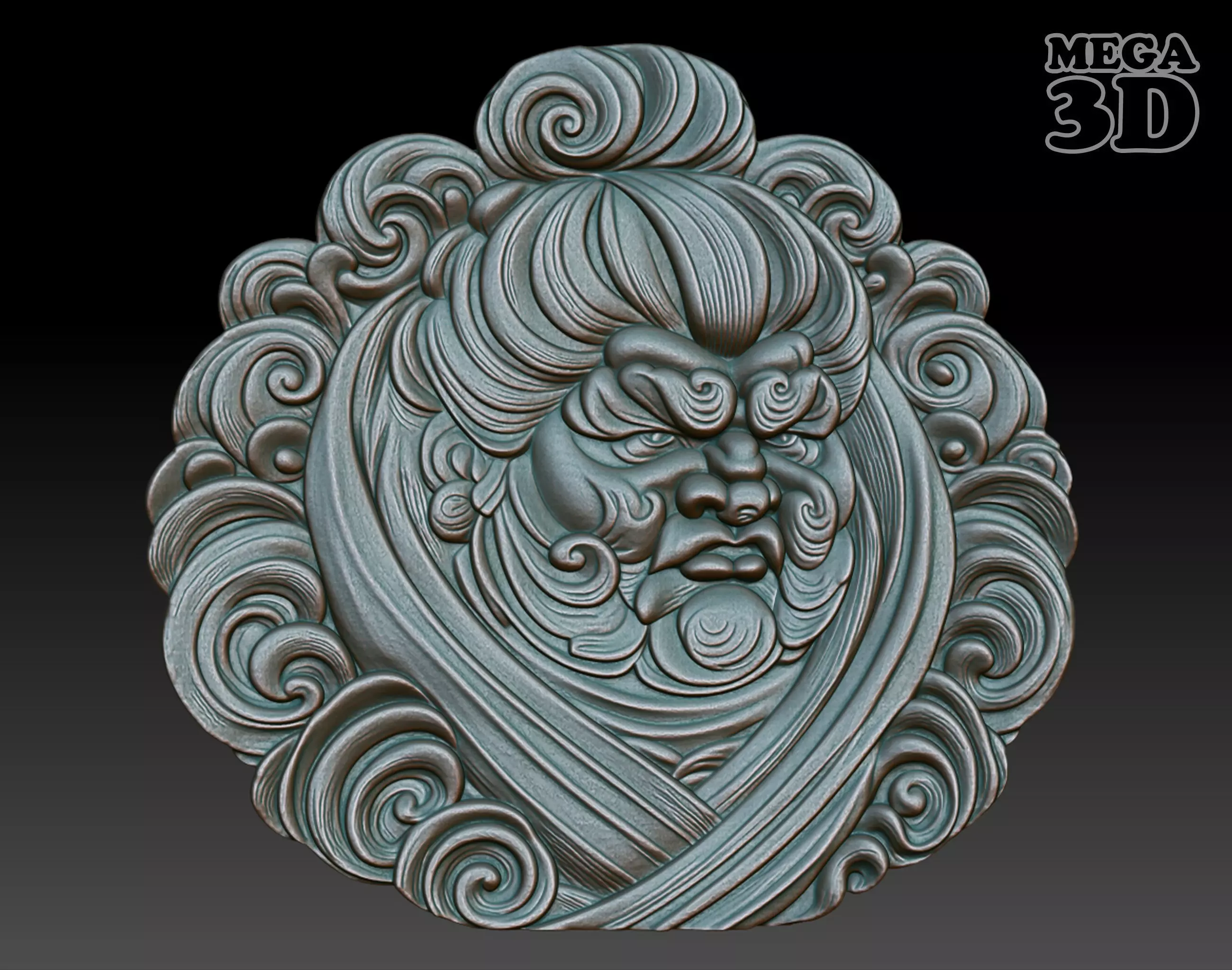 Sumo Wrestler basrelief 08 240802 3D print model_0