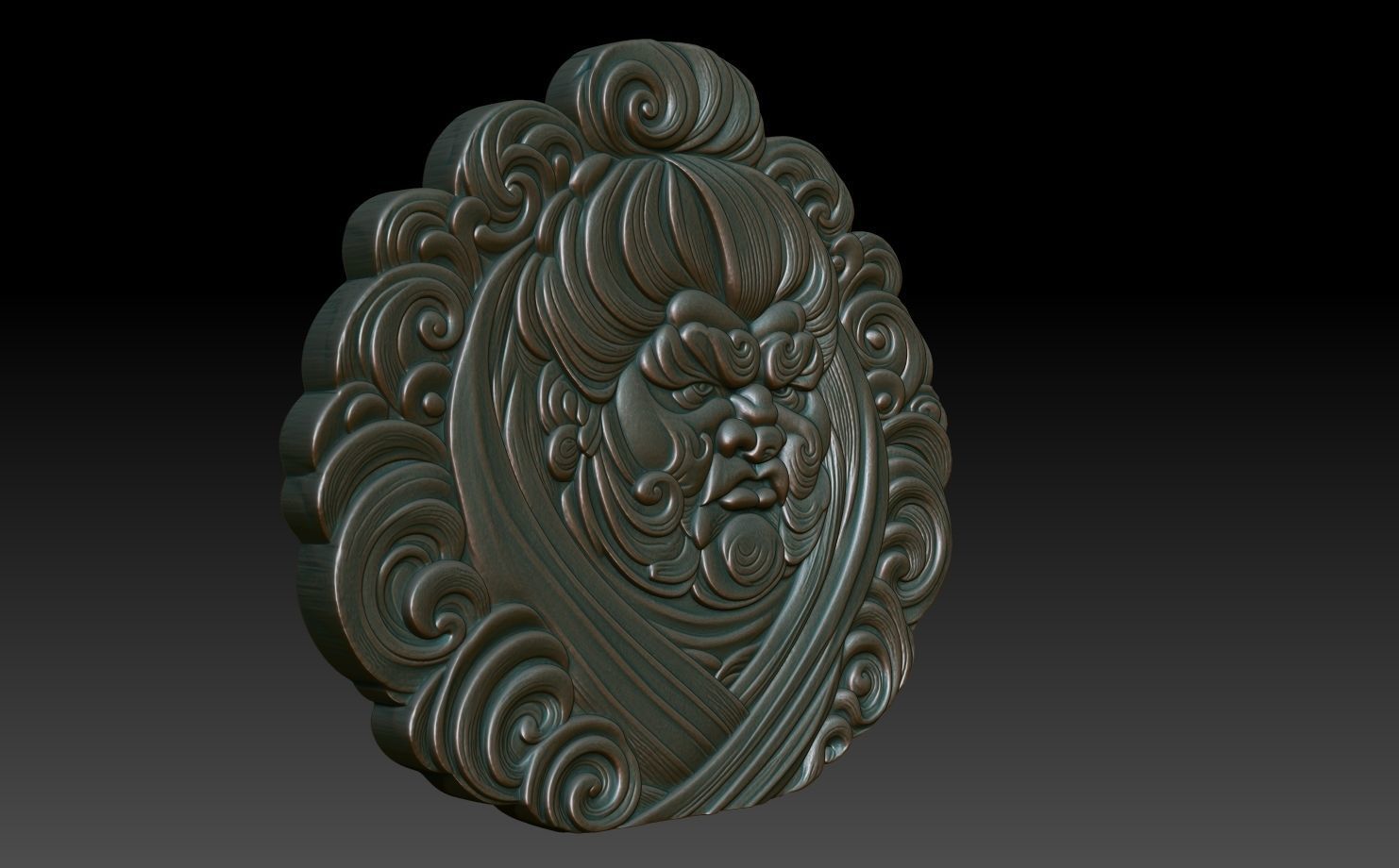 Sumo Wrestler basrelief 08 240802 3D print model_2