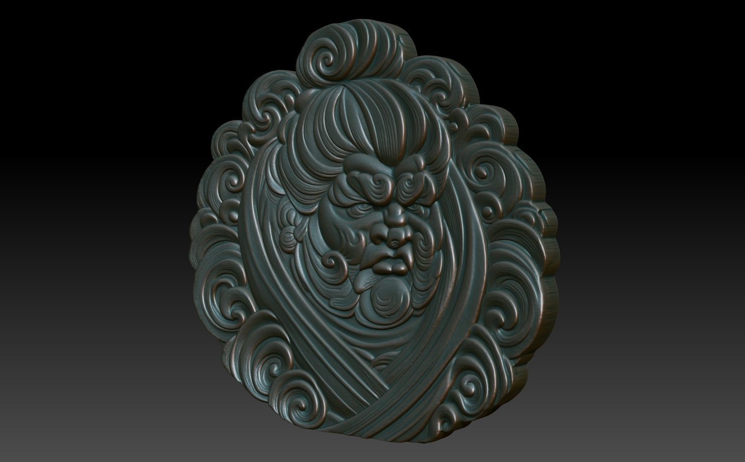 Sumo Wrestler basrelief 08 240802 3D print model_1