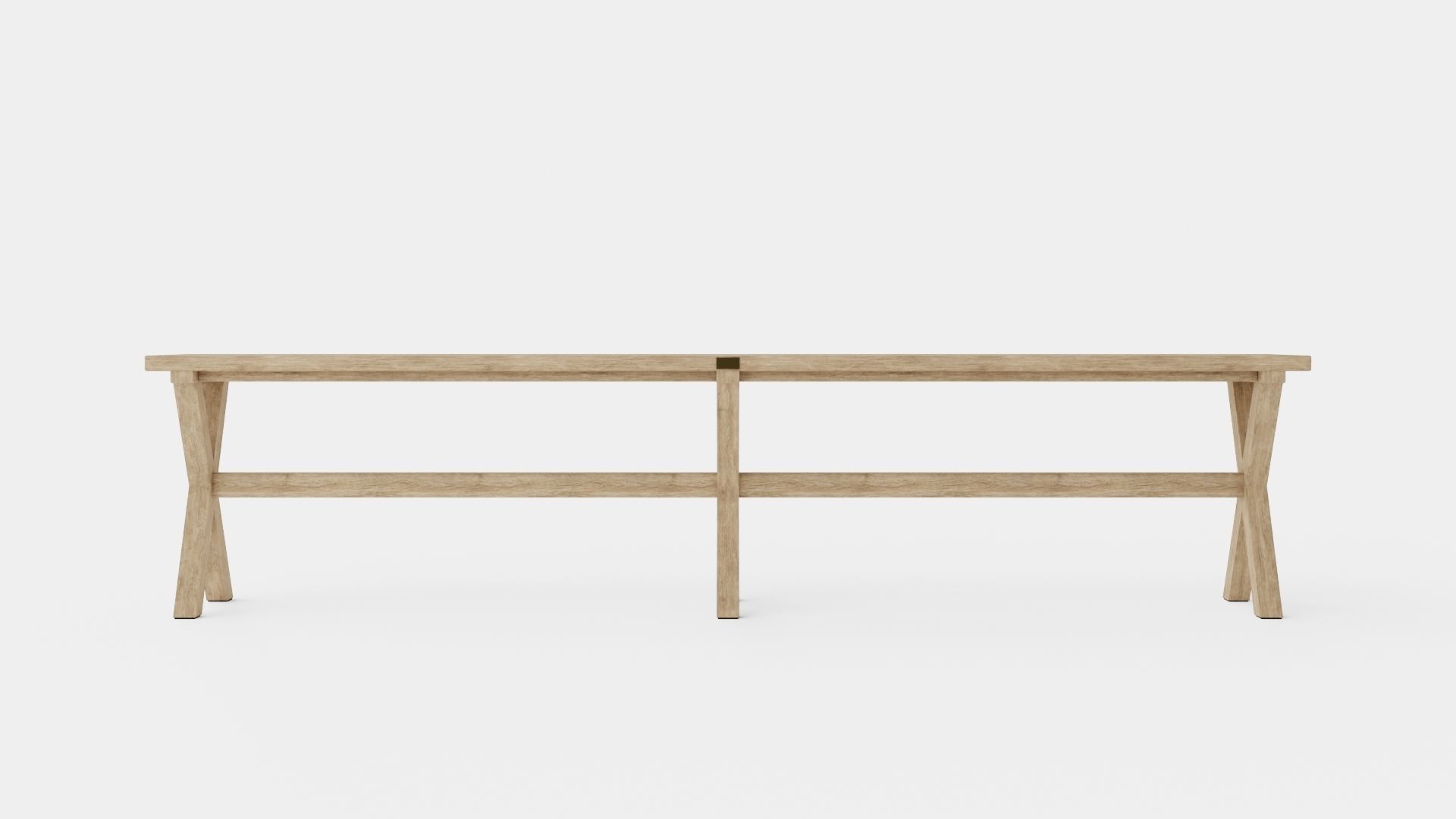 Cross bench charcoal Low-poly 3D model_4