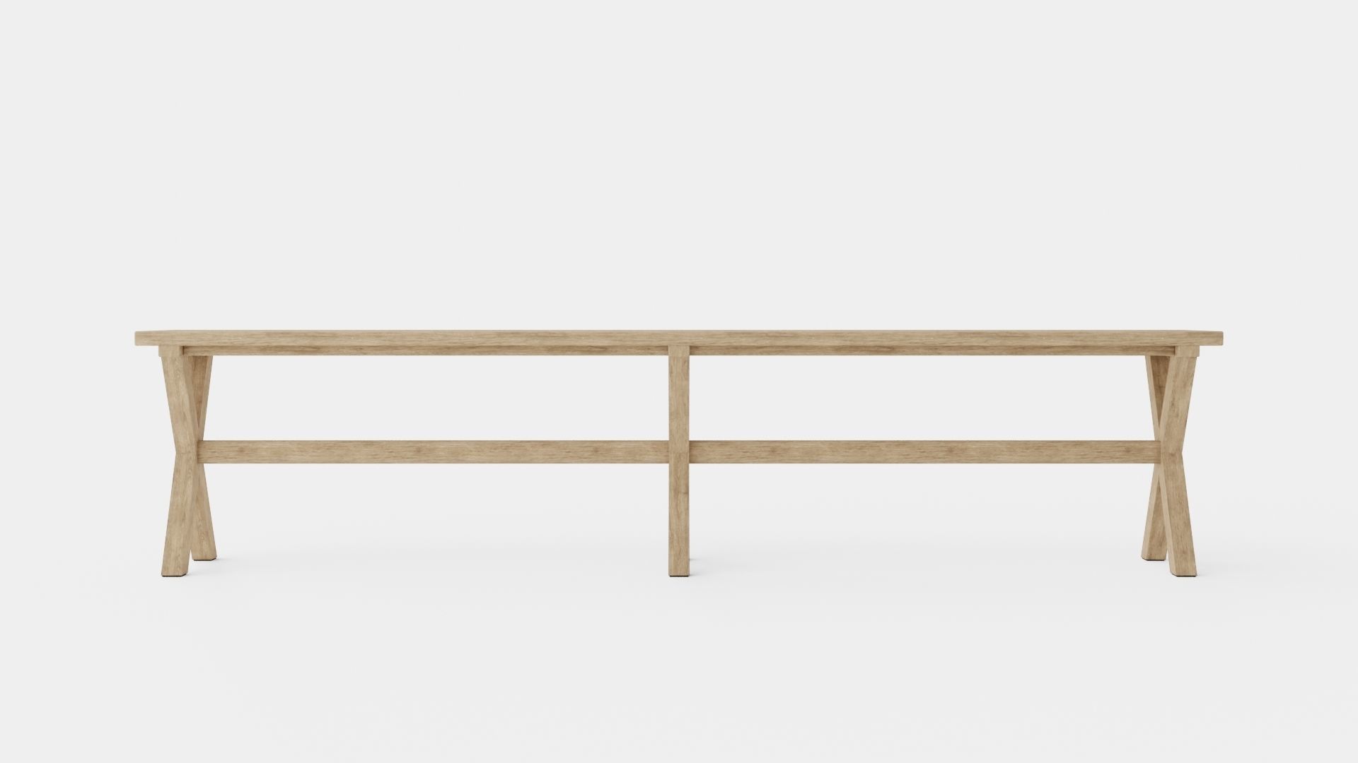 Cross bench charcoal Low-poly 3D model_1