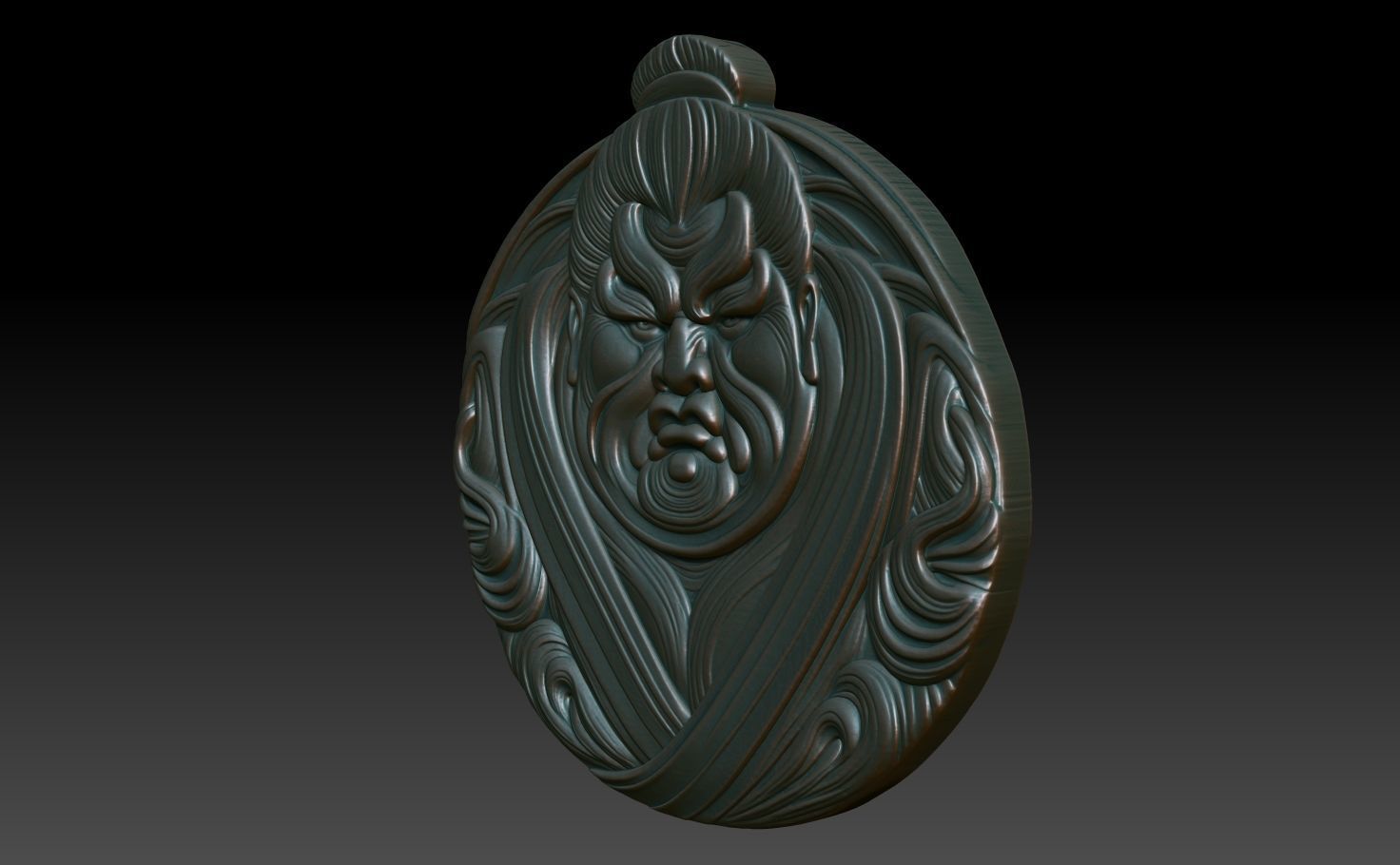 Sumo Wrestler basrelief 06 240802 3D print model_1