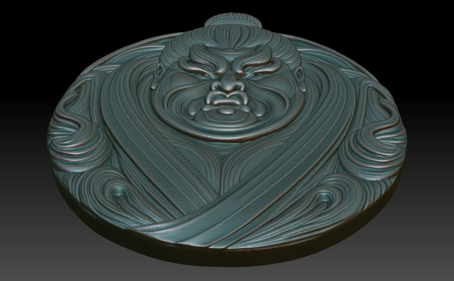 Sumo Wrestler basrelief 06 240802 3D print model_4