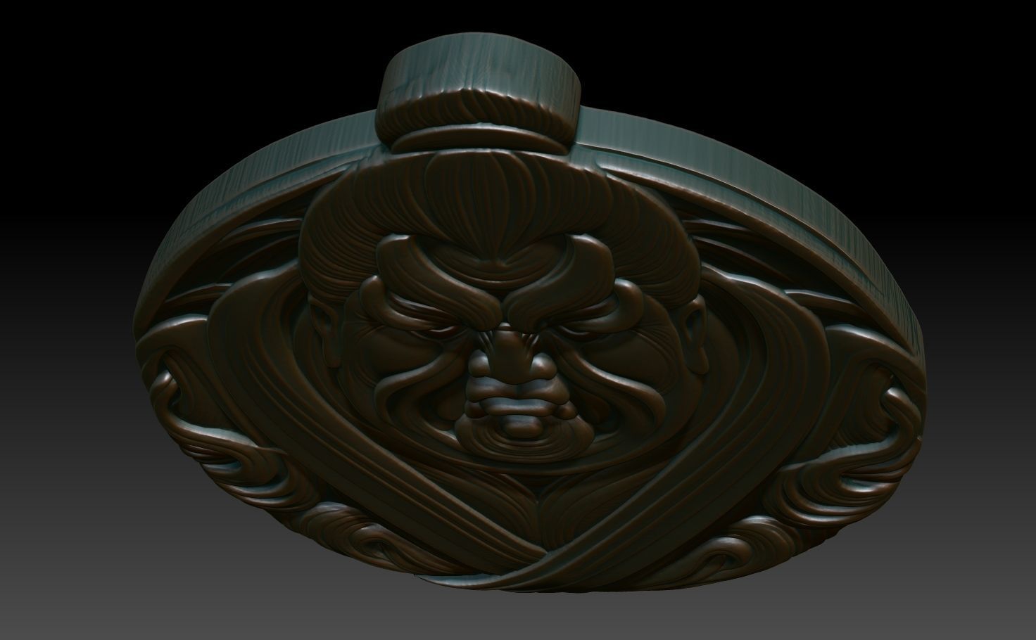 Sumo Wrestler basrelief 06 240802 3D print model_3