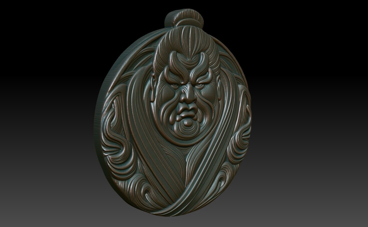 Sumo Wrestler basrelief 06 240802 3D print model_2