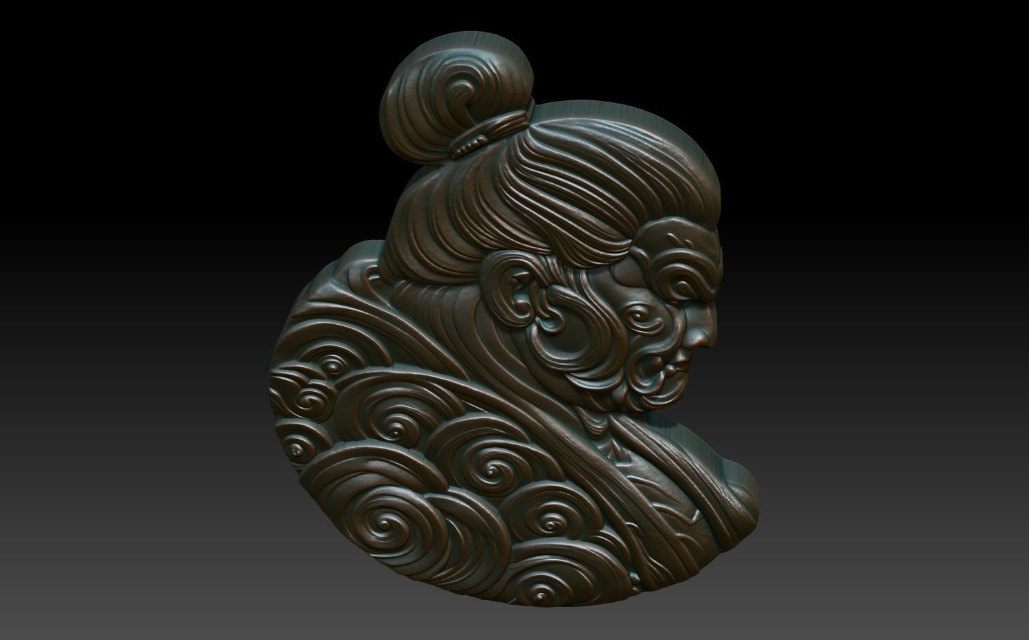 Sumo Wrestler basrelief 04 240802 3D print model_3