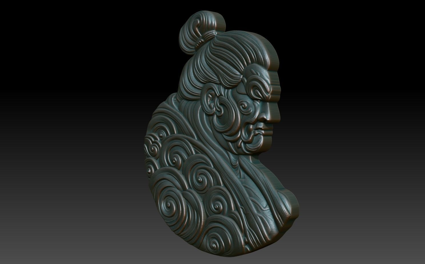 Sumo Wrestler basrelief 04 240802 3D print model_1