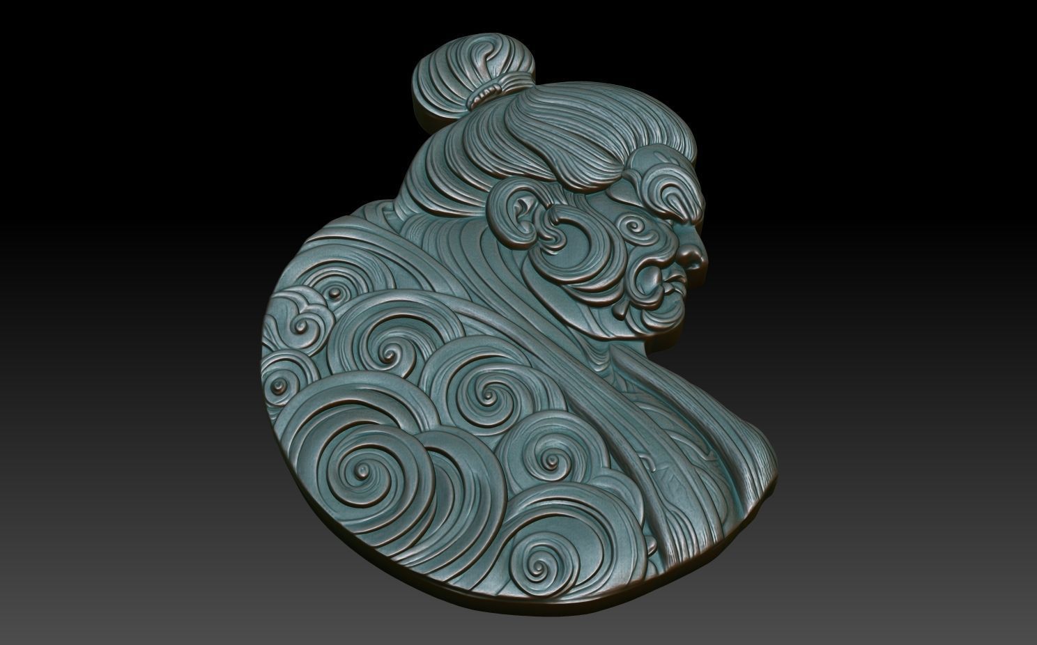 Sumo Wrestler basrelief 04 240802 3D print model_4