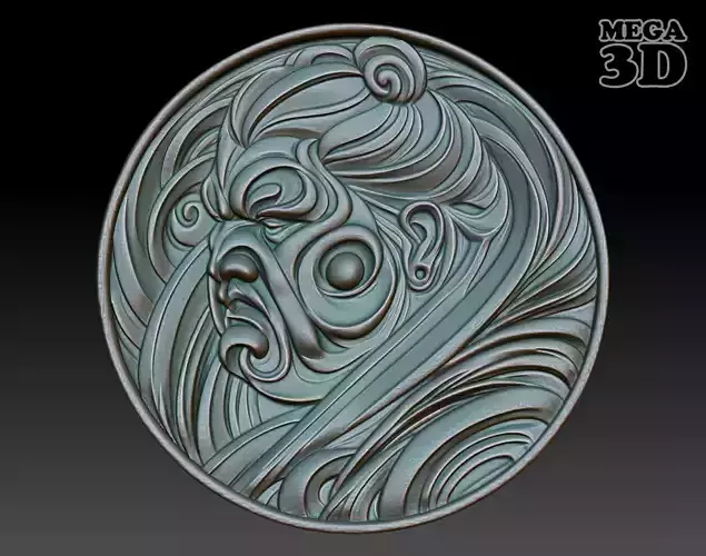 Sumo Wrestler basrelief 02 240802 3D print model