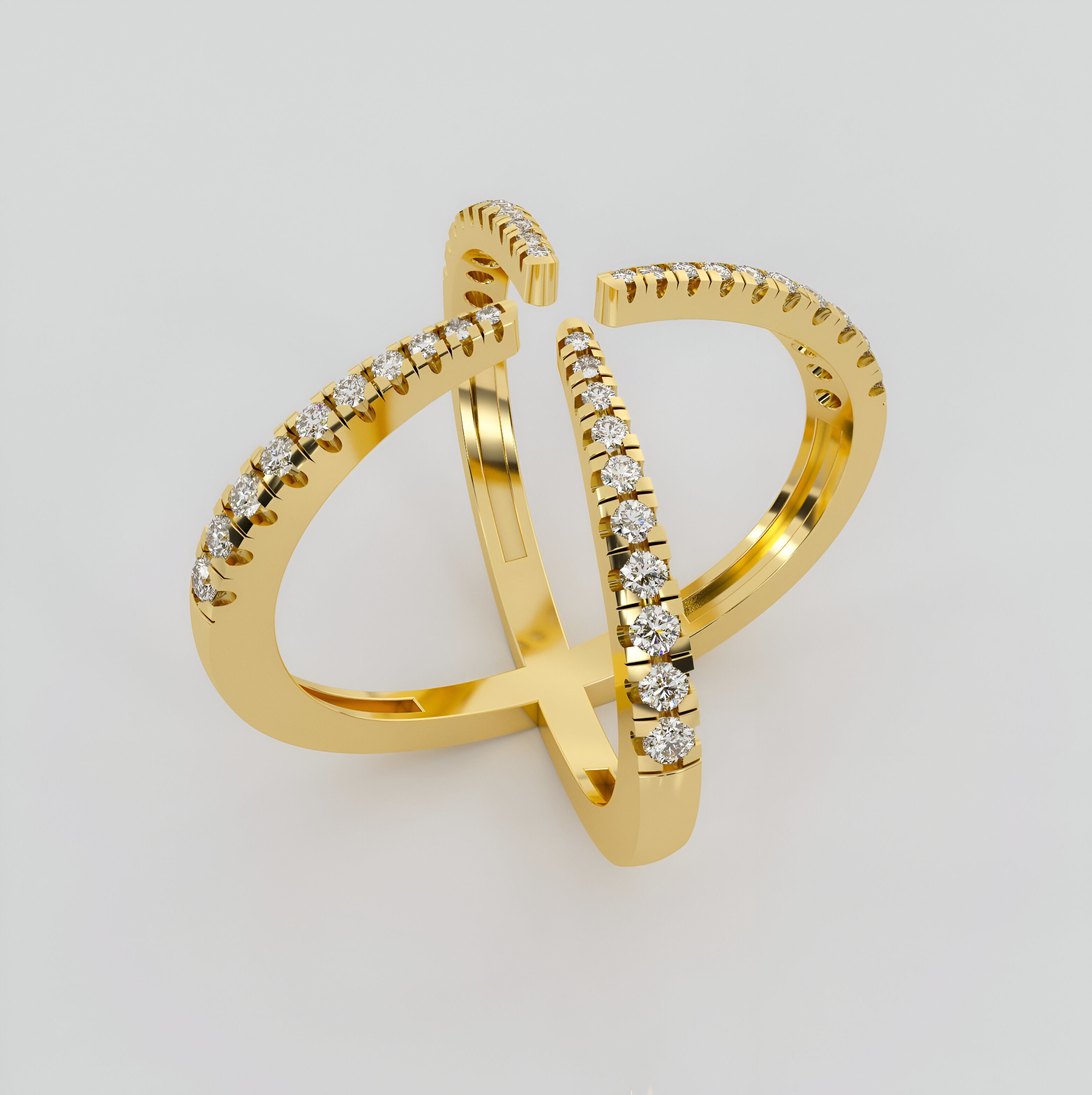 Wire Diamond Ring 3dm stl obj renders details 3D print model_3