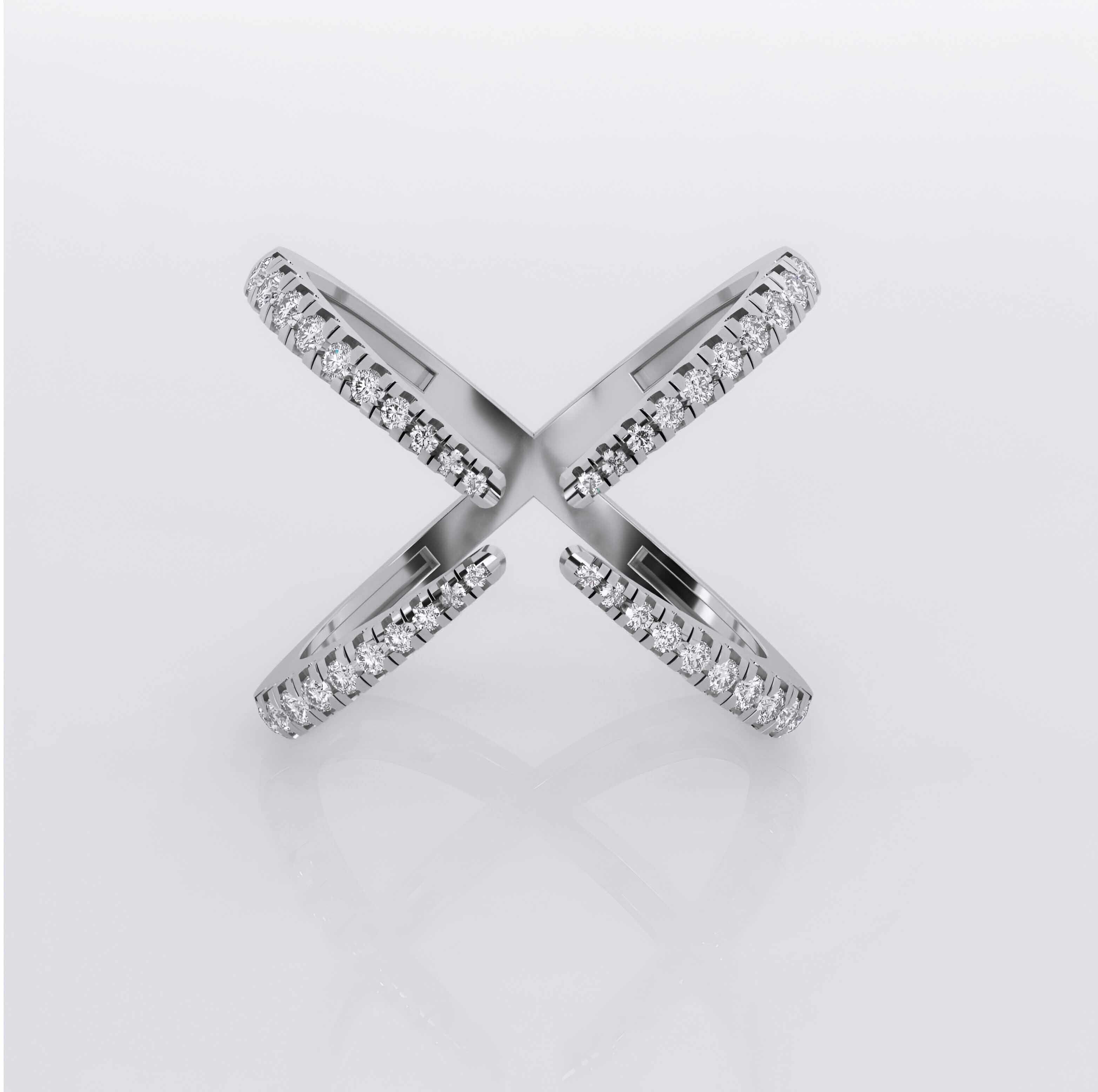 Wire Diamond Ring 3dm stl obj renders details 3D print model_5